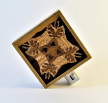 MARQUETRY NIGHTLIGHT/ ORIGINAL STAR PATTERN MARQUETRY NIGHTLIGHT/ ORIGINAL STAR PATTERN